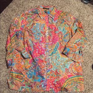 Ralph Lauren 3/4 Sleeve Button Down